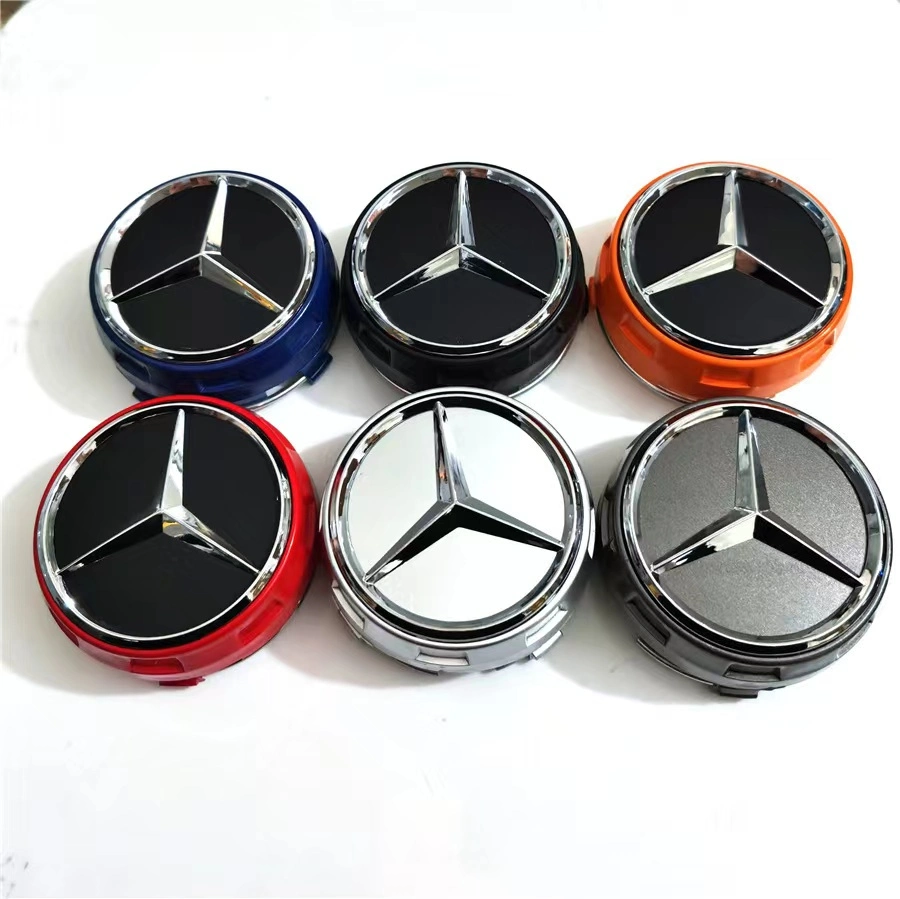 Car Accessories 75mm 3pins Car ABS Wheel Center Caps Car Logo Wheel Cover Center Emblem Wheel Hub Cap Decoration Wheel Rims Alloy for Mercedes Benz