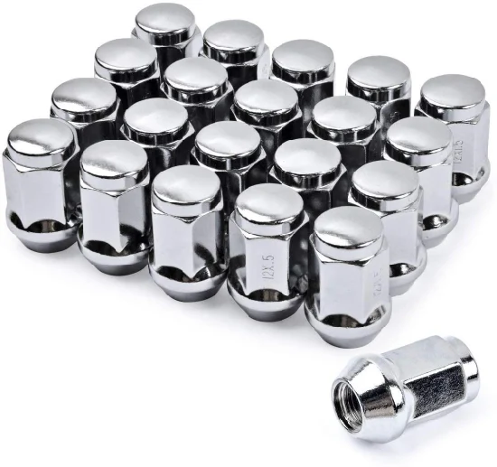 Bulge Acorn Steel Lug Nuts Wheel Nut Chrome Acorn Bulge Seat M12-1.50