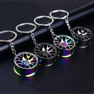 Wholesale Car Keychain Accessories 3D Wheel Tire Rim Keychains