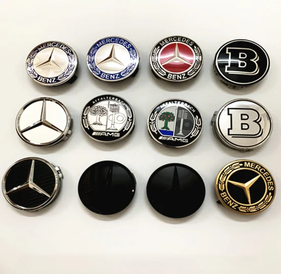 Car Accessories 75mm 3pins Car ABS Wheel Center Caps Car Logo Wheel Cover Center Emblem Wheel Hub Cap Decoration Wheel Rims Alloy for Mercedes Benz